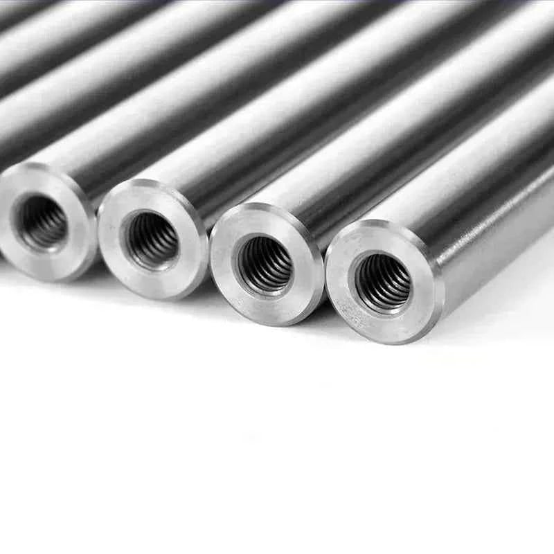 2PCS linear shaft Length100-1000mm OD8/10/12/16/20/25mm with two ends of M4/M5/M6/M8 thread hole depth of 8-16mm Chromed Harden