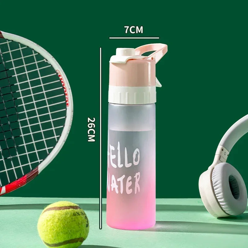 650ml Large Capacity Spray Water Bottle BPA Free Outdoor Sport Fitness Travel Drinkware Fitness Center Water Cup