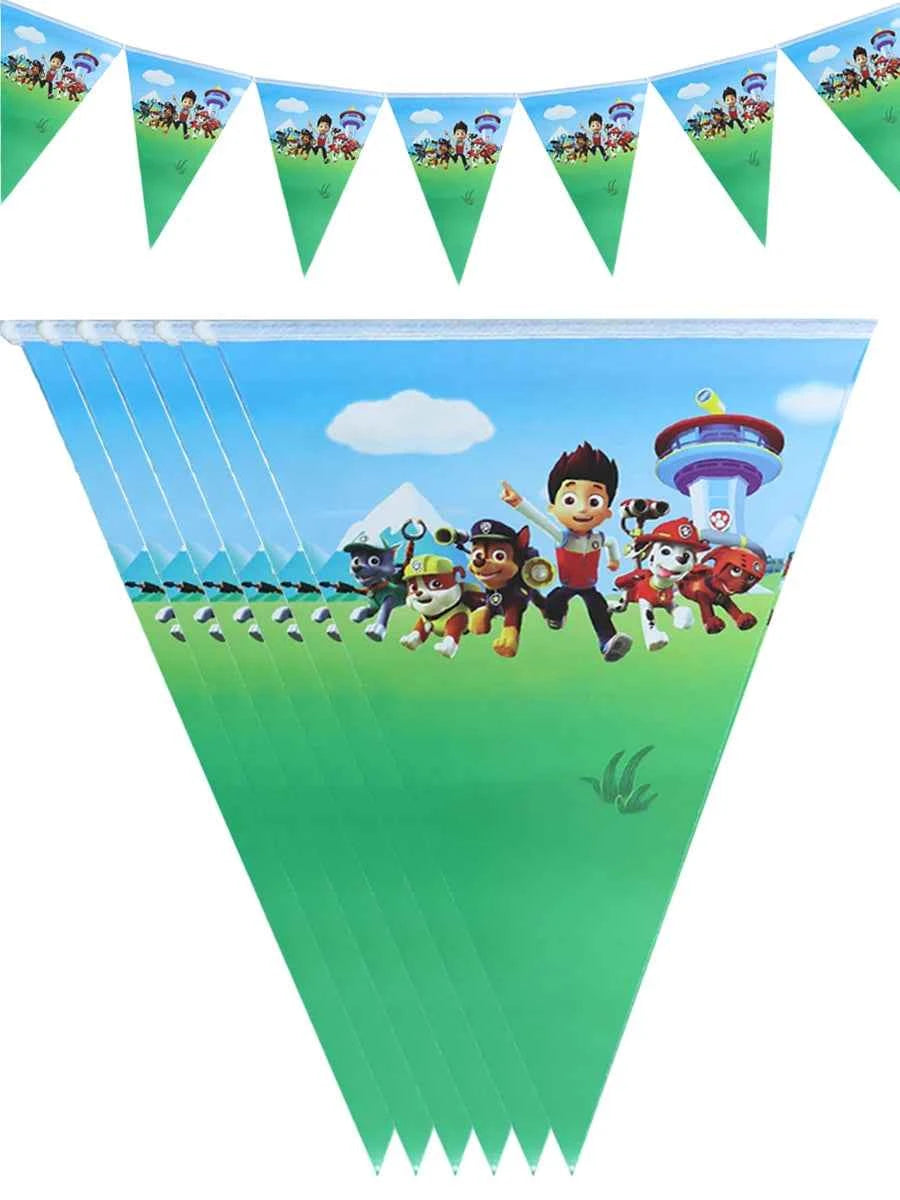 Skye Paw Patrol  Birthday Party Decoration Kids Shower Boys Girls Tableware Supplies Tablecloth Balloon Cake Topper Straw
