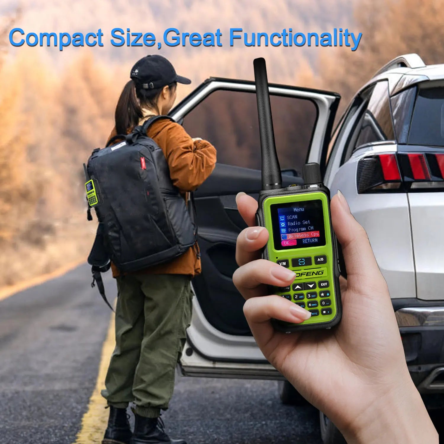 2PCS/Pack Baofeng UV-5R Mini Dual Band Dual PTT Walkie Talkie 5RMINI Air Band Rx 5W Compact  VOX FM Amateur Radio Type-C Charge