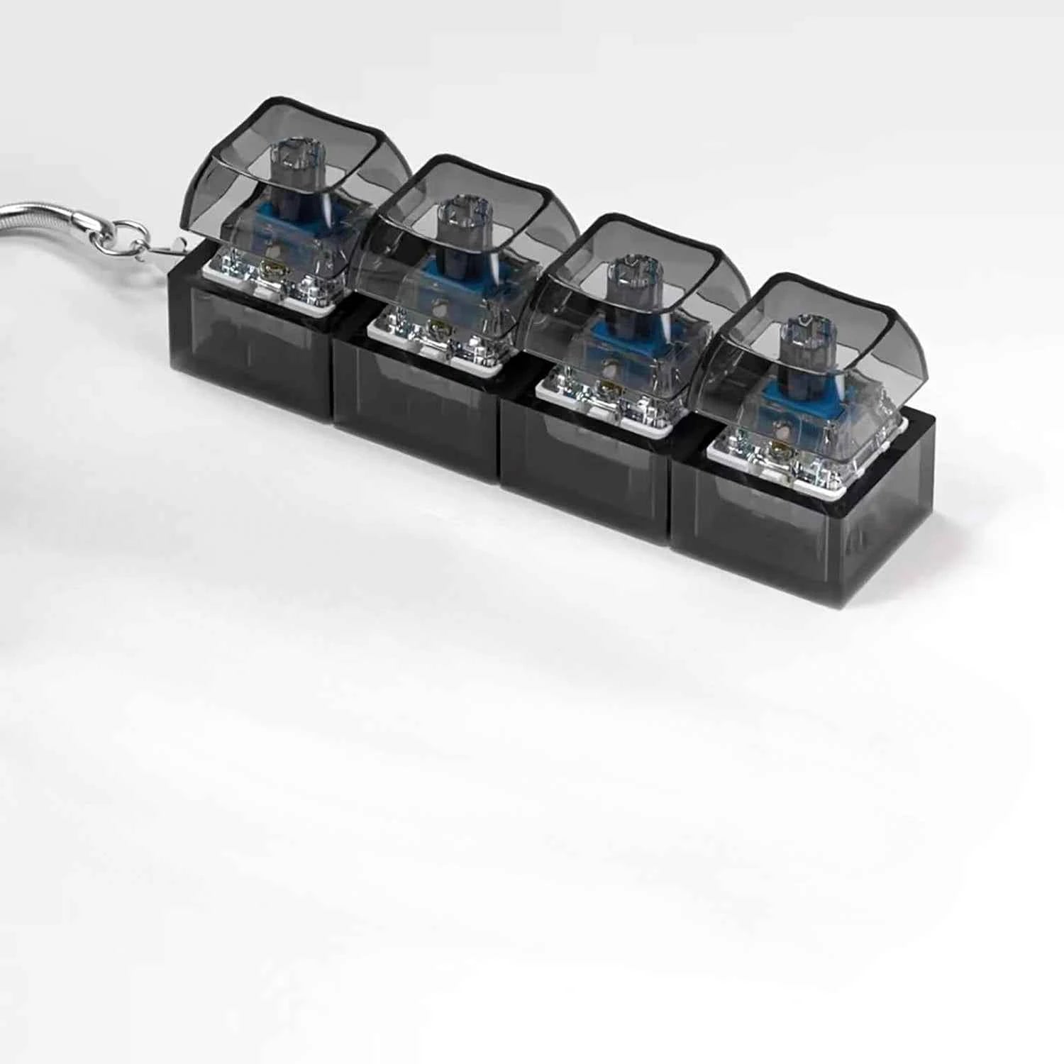 LED Keyboard Key Chain Fidget Toy for Adults Fidget Clicker Decompression Keychains Stress Relief Gadget Interesting Pendant