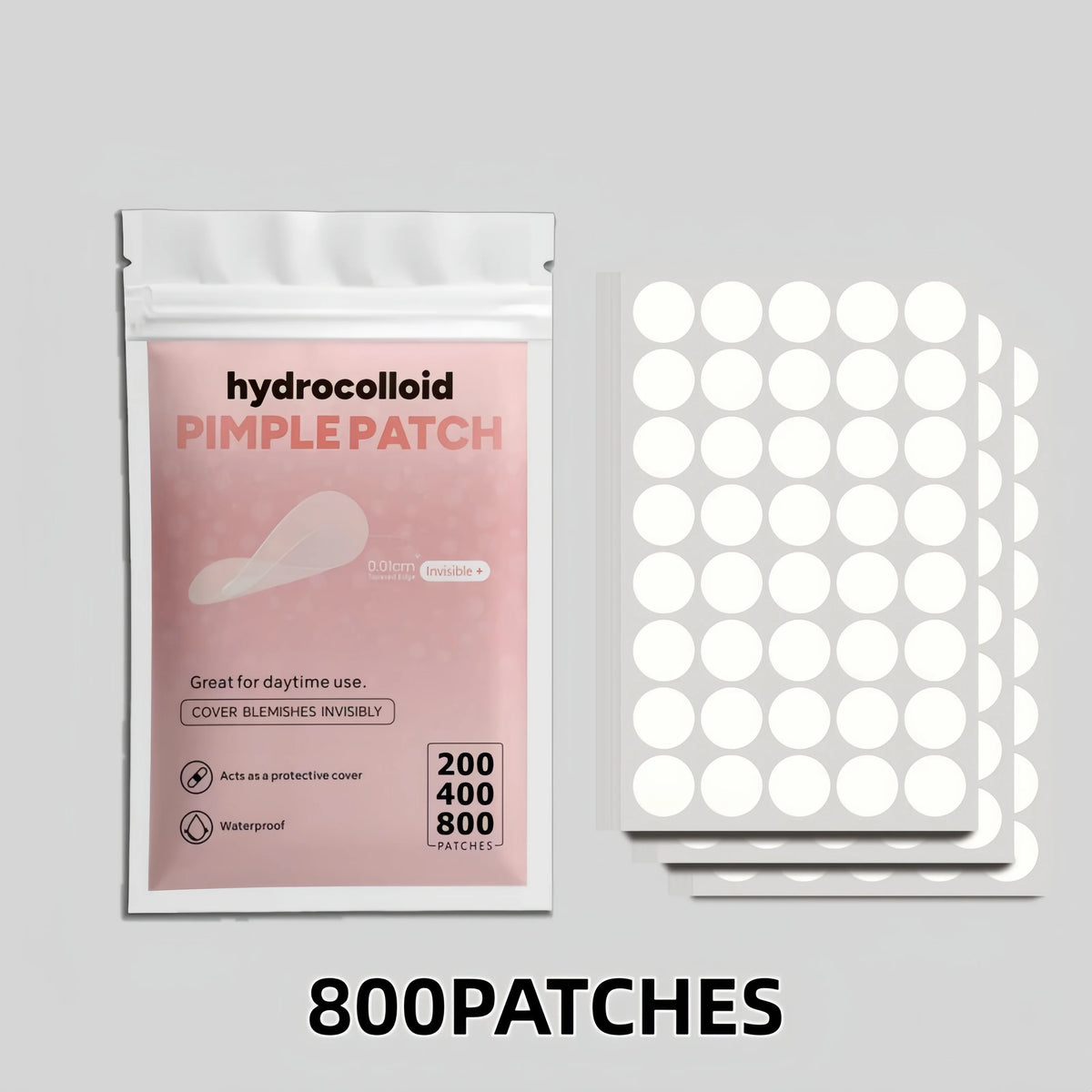 Invisible Hydrocolloid Pimple Patches – Mixed Sizes Set