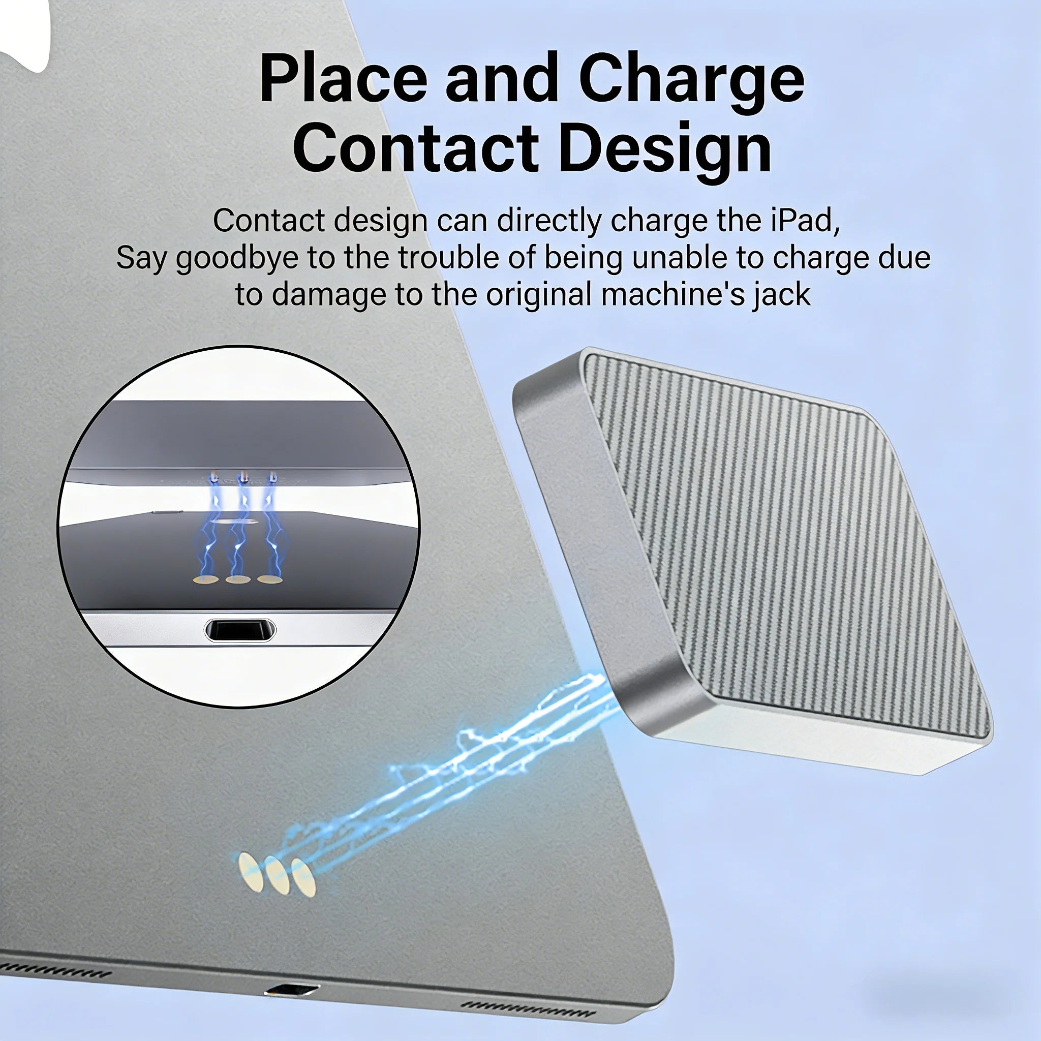 Magnetic Wireless Charger for iPad Pro 11/12/13 inches& iPad Air6/718W Fast Charging Smart Connector Alloy Wireless Charging Pad