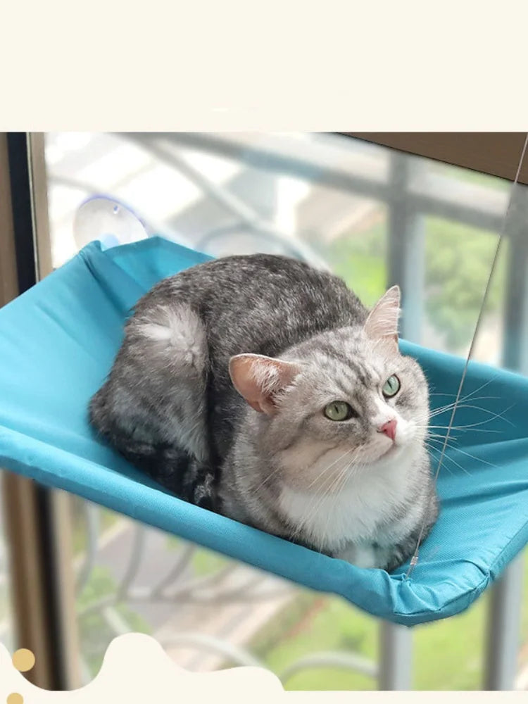 New Pet Cat Hammock Hanging Cat Bed Bearing 20 kg Comfortable Sunny Window Seat Kitten Rock Climbing Frame Pet Supplies