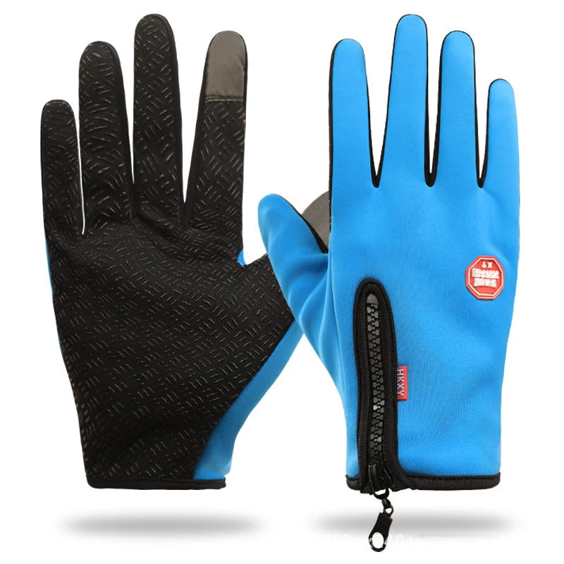 Winter Warm Gloves Men Women Touchscreen Waterproof Cycle Gloves Male Outdoor Sports Plus Velvet Motorcycle Running Ski Glove