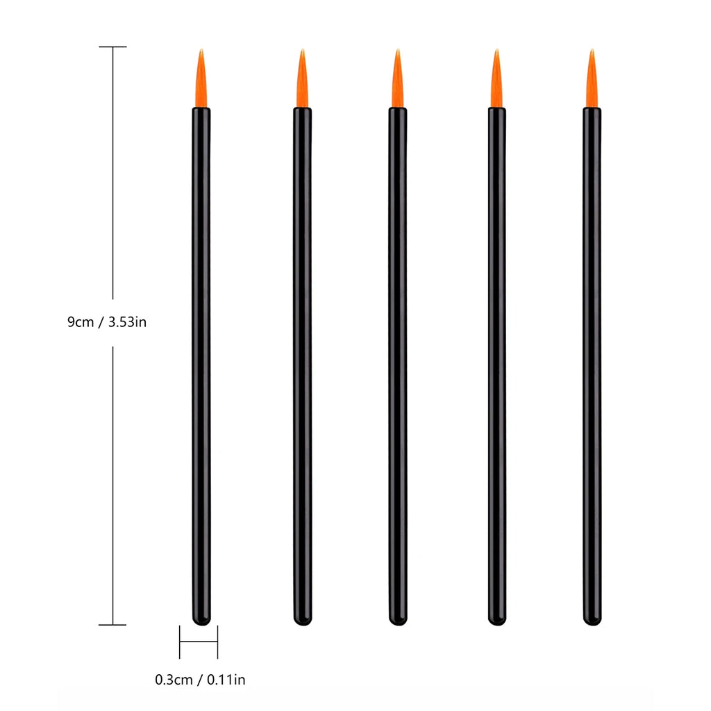 50PCS Eyeliner Lip Brush Lip Line White and Yellow Makeup Tools