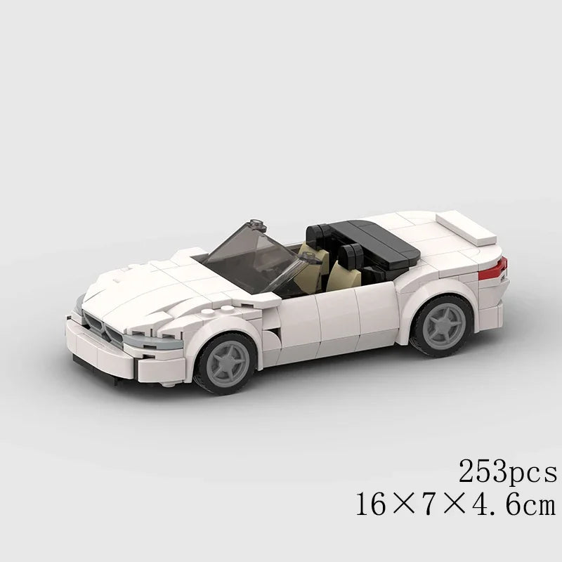 MOC Car Speed RX7 AE86 Chiron R8 Creative Racing Vehicle Model Building Block Super Race brick City Rally Sport Toy Technical