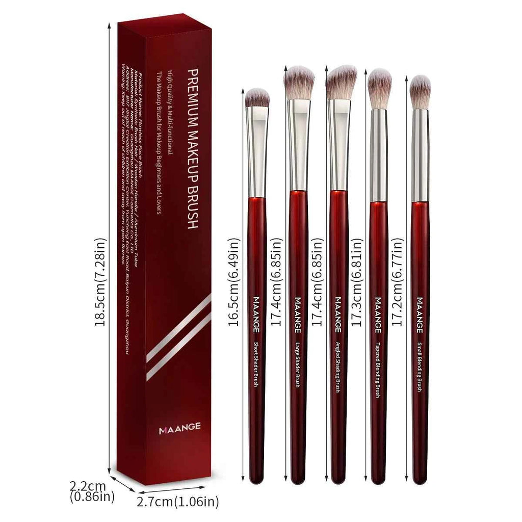 Eye Shadow Makeup Brush Set 5pcs Concealer Brush Eye Cosmetic Soft Bristles Brush Portable Beauty Makeup Tools for Beginner