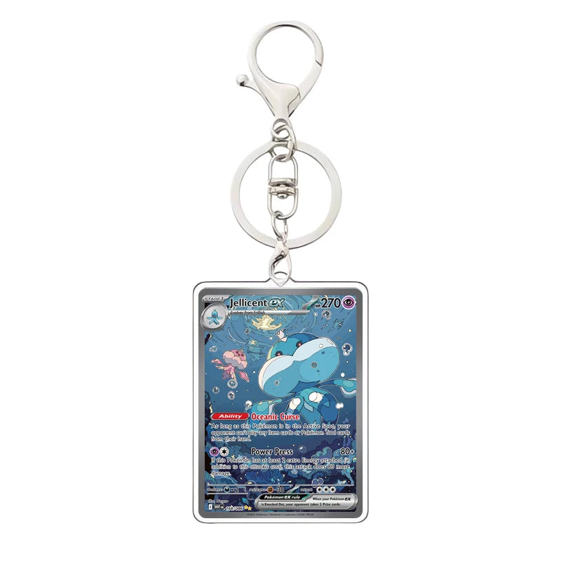 Pokemon PTCG Acrylic Keychain English Version Sv11B W Sar Bwr Reshiram Zekrom Victini N Acrylic Card Keychain Pendant 3.4X5.2Cm