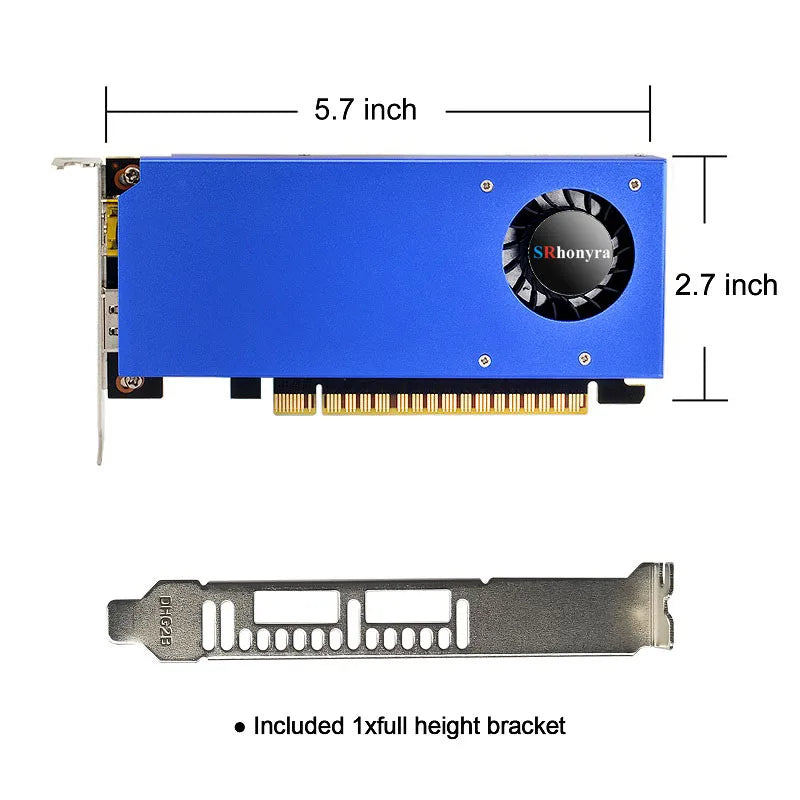 SRhonyra Low Profile Graphics Card 4GB GT730 RX550 GT1030 GTX1050 GTX1050Ti Half Height PCIe Video Card For SFF Thin ITX HTPC