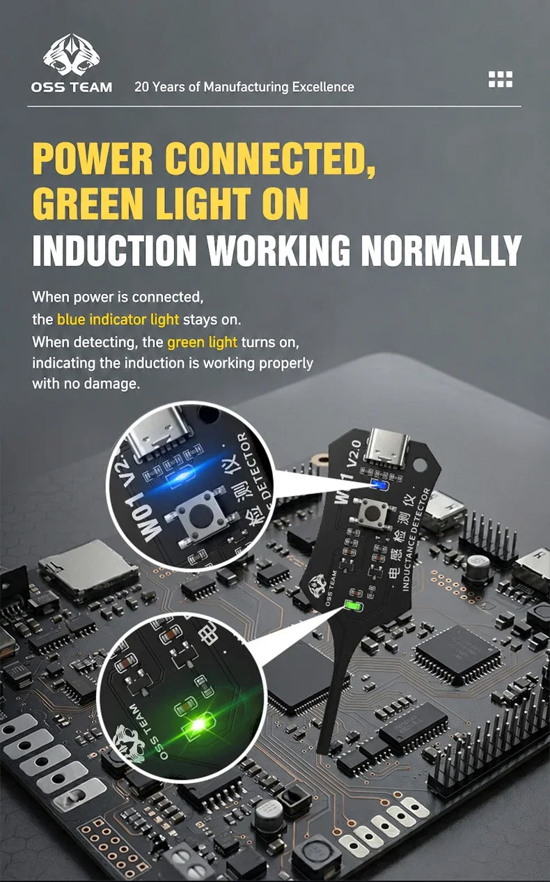 OSS W01 V2.0 Inductance tester quickly locate the fault point for testing the quality of inductors on electronic motherboards