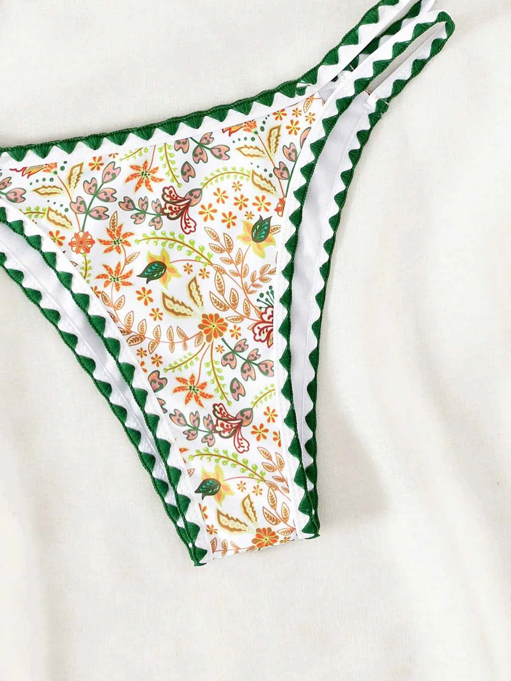 Sexy Flower Printed Halter Brazilian Bikini Female Swimsuit Women Swimwear Two-pieces Bikini set Bather Bathing Suit Swim K4997