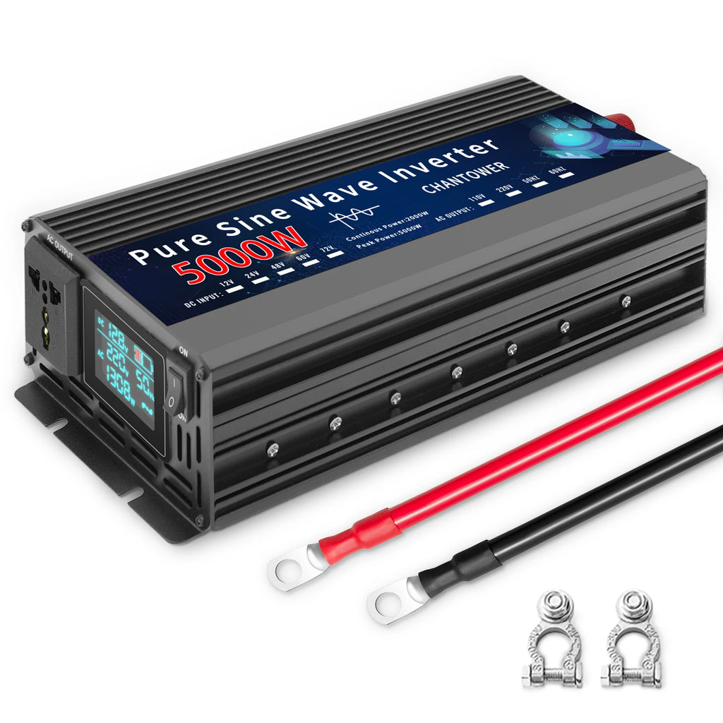 Pure Sine Wave Inverter 12V 220V 1000W-5000W DC 12v To AC 220v Power Supply Converter Car Solar Inverter