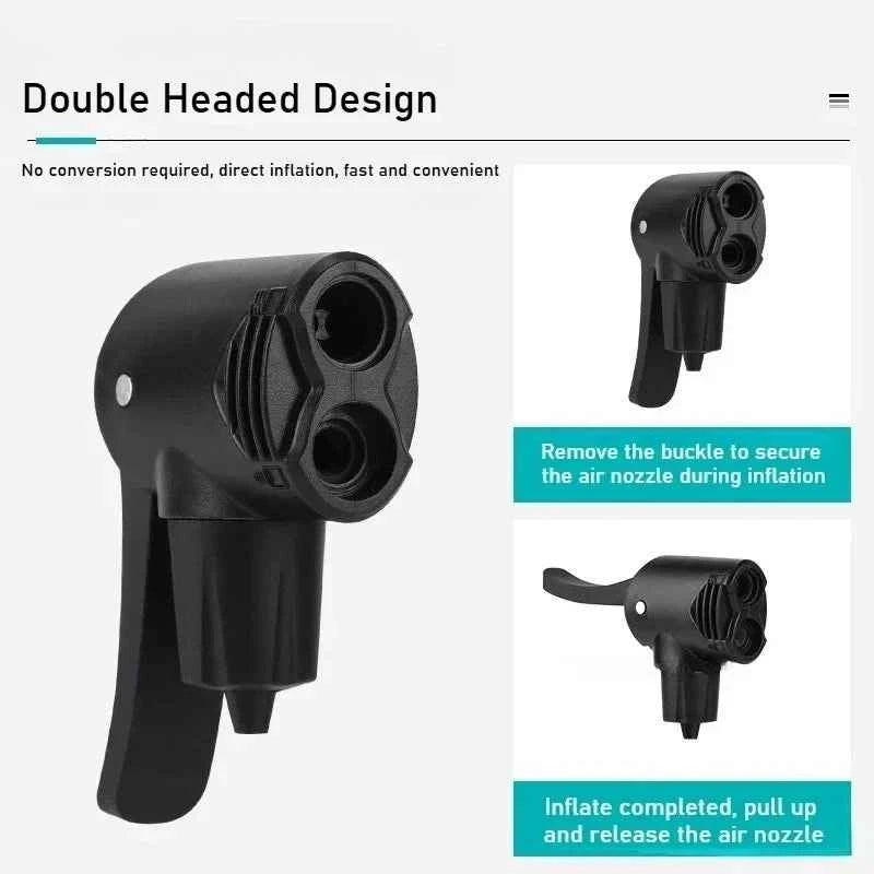 DOMEN Bicycle Air Pump Conversion Clip 2 In 1 Fast Conversion Head Clip Type Nozzle Car Tire Valve Pump Nozzle Adapter