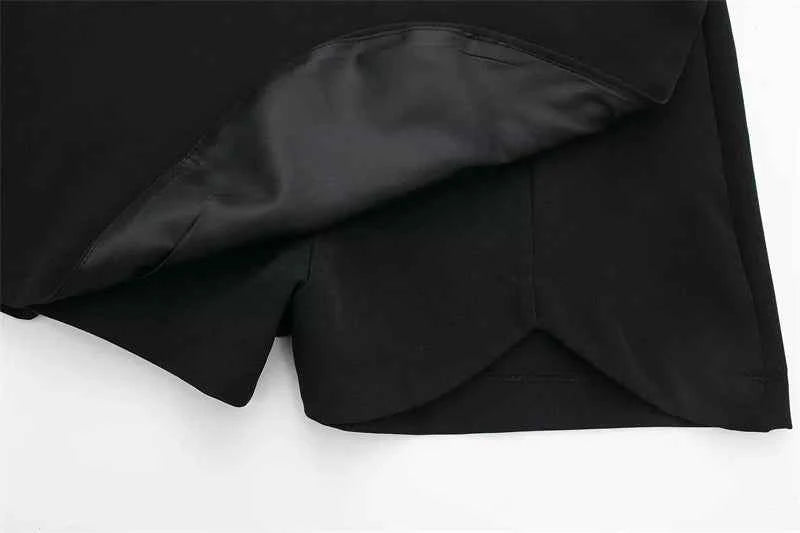 MUJER 2025 Asymmetric Skort For Women Pink Black Mini Skirt Shorts Woman Fashion High Waist Short Skirts Summer Casual Shorts