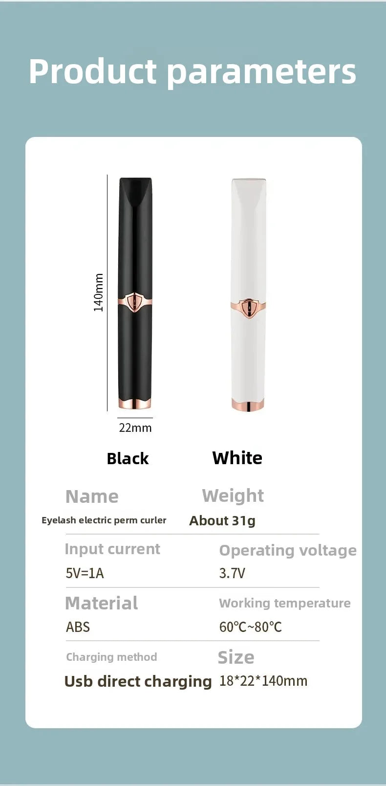 Electric Eyelash Curler Electric Heating Long-lasting Shaping Intelligent Temperature Control Portable and Not Harmful Makeup