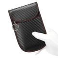 Faraday Bag for Key Fob Cage Protector Car RFID Signal Blocking Key Fob Protector Anti-Theft Pouch Double-Layers of Carbon Fiber