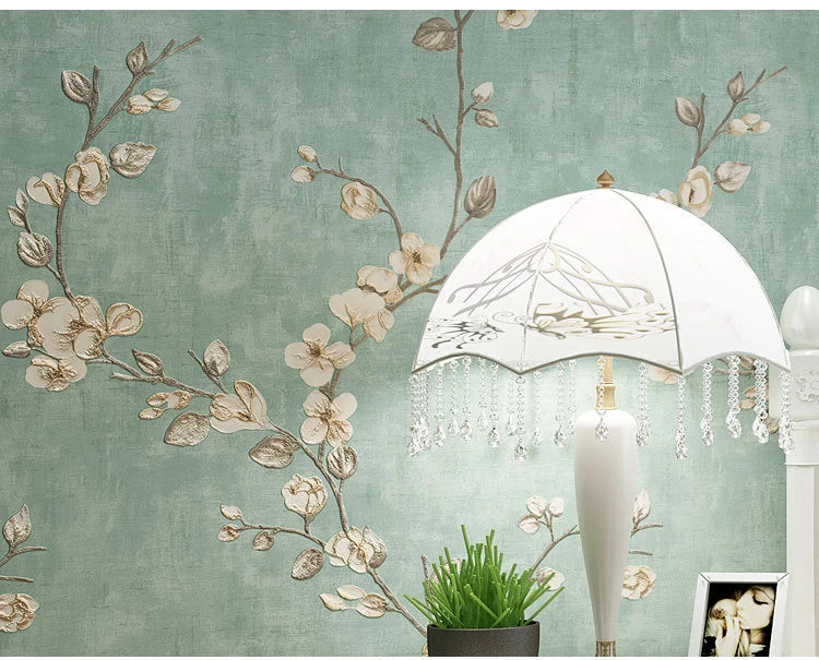 Home Improvement Wall Painting Wallpaper Contact Paper Bedroom Living Room 3D Floral Wall Papers home decor papel de parede
