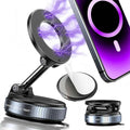 Foldable Magnetic Car Phone Holder – N52 Magnet, 360° Rotatable, Suction Cup for Dashboard, ABS, with Wrench & Pad, Gift