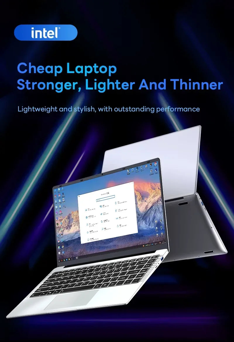 14.1 Inch Portable Laptop Computer Intel Core i7 8650U Dual Core 12GB RAM 512GB 1TB 2TB SSD Windows 11 Laptop Pc Gamer Notebook