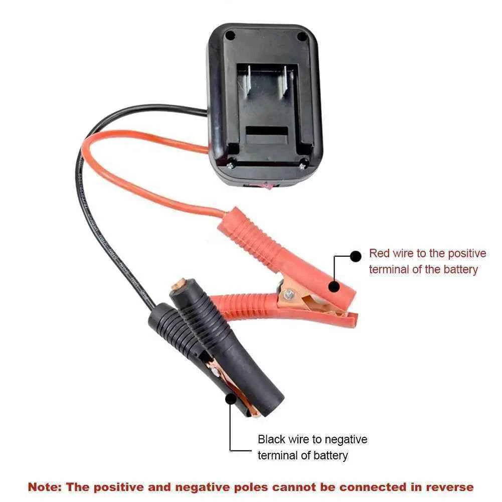 Car Lithium Battery Converter Charger Clip Auto Igniter Jump Starter For Makita Booster Cable Adapter Emergency Power DIY Tools