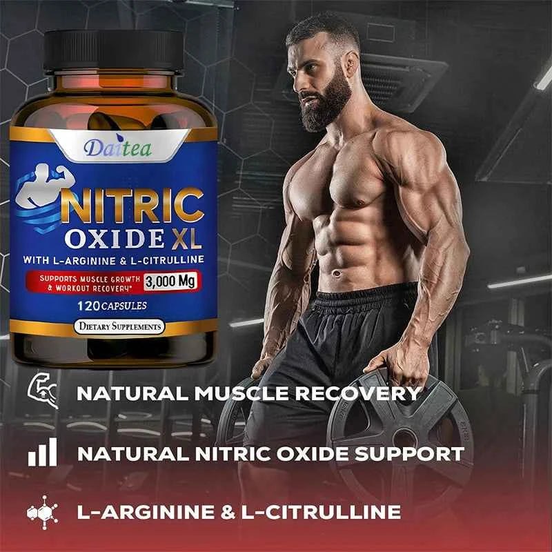 Super Nitric Oxide - Helps Improve Workout Performance, Muscle Growth and Strengthening, Physical Fitness