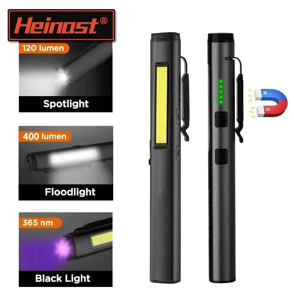 Mini USB Rechargeable LED Flashlights Portable Pocket Pen Clip light for Work Emergency Outdoors Waterproof Lantern with Magnet