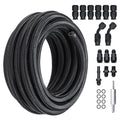 6AN 25 FT Fuel Line Kit with 5/16\" Nylon Stainless Steel Braided PTFE Fuel Hose E85/Oil/Gas/Diesel Fit Air Intake Hoses & Pipes