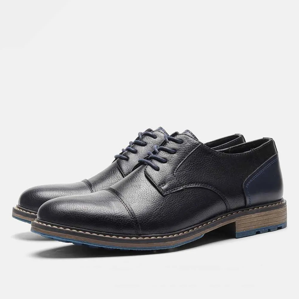 Men's Formal Shoes British Retro Brogue Shoes Mens Casual Business Leather Oxfords Men Office Dress Shoe Flats