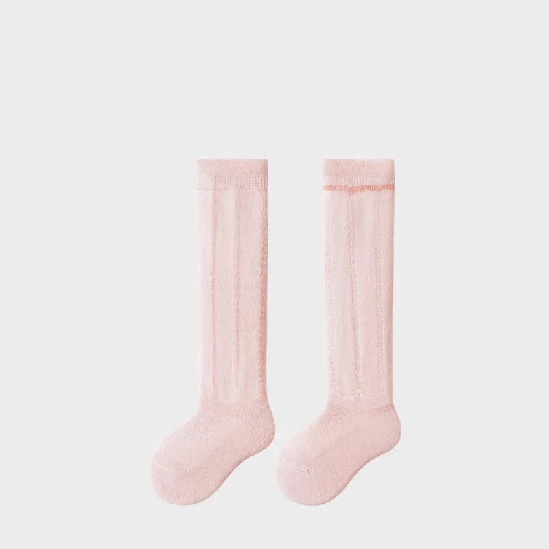 Baby Hollow Out Long Socks Breathable Mesh Cotton Boneless Knee High Sock Summer Thin Newborn Socks For Girls Boys 0-2Years Old