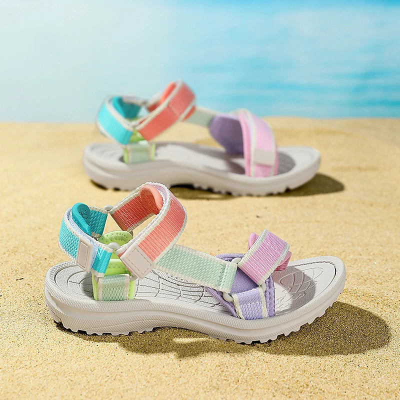 Summer Children's Sandals Breathable Sports for Girls Casual Outdoor Beach Shoes Kids Non-slip Soft Sole Sandalias Size 30-38