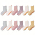 6 Pairs of Baby Floor Socks, Newborn Non-Slip Dotted Socks, All-Season Baby Loose-Top Cartoon Soft-Soled Indoor Socks for Girls and Children