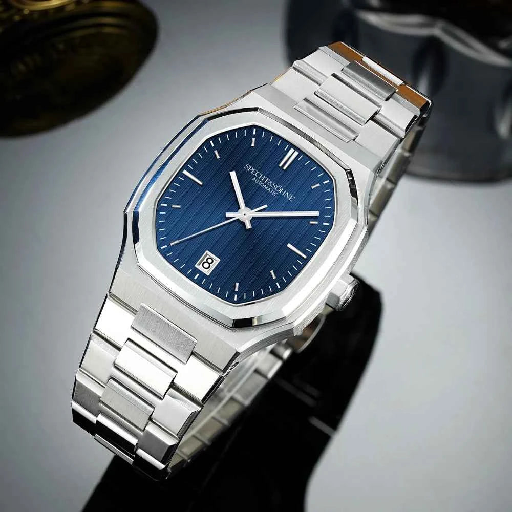 2026 New High Quality Specht&Sohne Watch 37MM Automatic Mechanical Watches Dark Blue Color Sapphire Stainless Steel Reloj Hombre