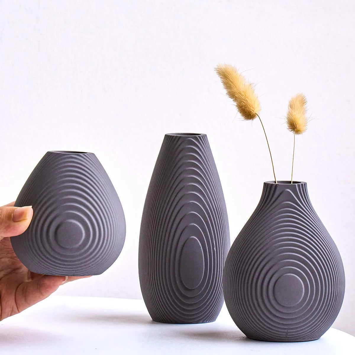 Nordic Ripples Vase Silicone Mold DIY Home Decor Ornaments Crafts Making Plaster Resin Flowerpot Casting Molds Home Decor
