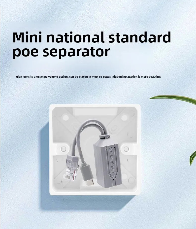 100Mbps 48V To 5V POE Splitter Standard Isolated Type-C USB Power Supply Module POE Splitter
