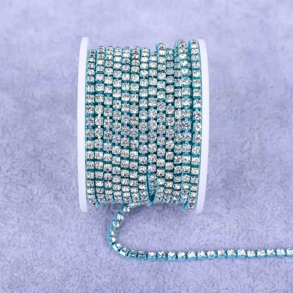 All Color Claw Chain Electrophoresi Rhinestones Trim Stone Gold Diamond Strass Decorative Applique Crystal Trimmings For Dresses
