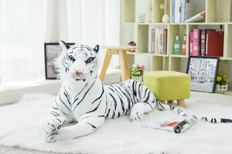 30-120cm Cute White Tigers Plush Toys Simulation Tigers Stuffed Dolls Baby Pillow Plush Kid Toys Gift