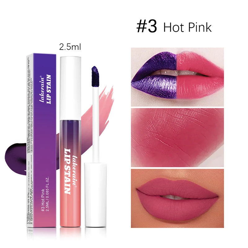 3 Color Peel-Off Lip Stain Gloss Natural Matte Waterproof Tint