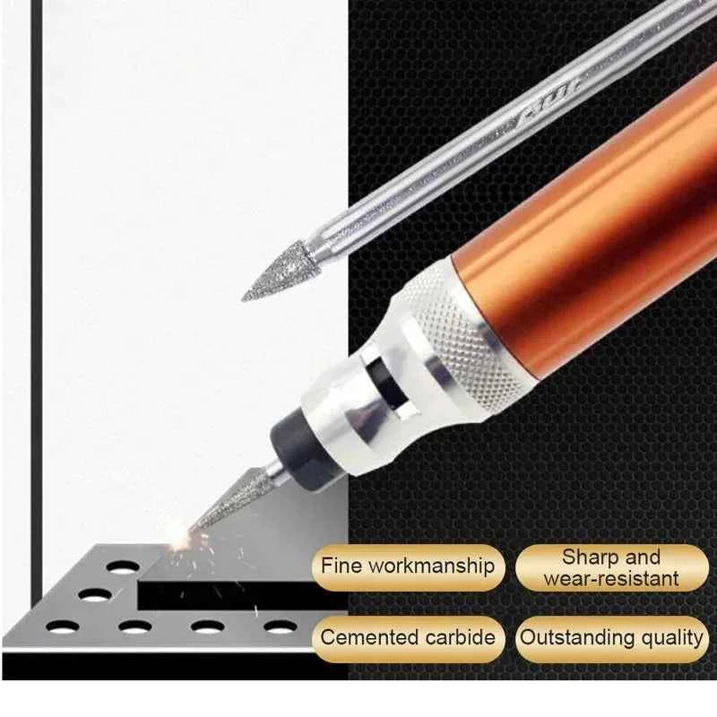 30pcs Diamond Burr Set with Case – 2.35/3mm Shank for Dremel & Rotary Tools, High Abrasive Grinding Polishing Drill Bits