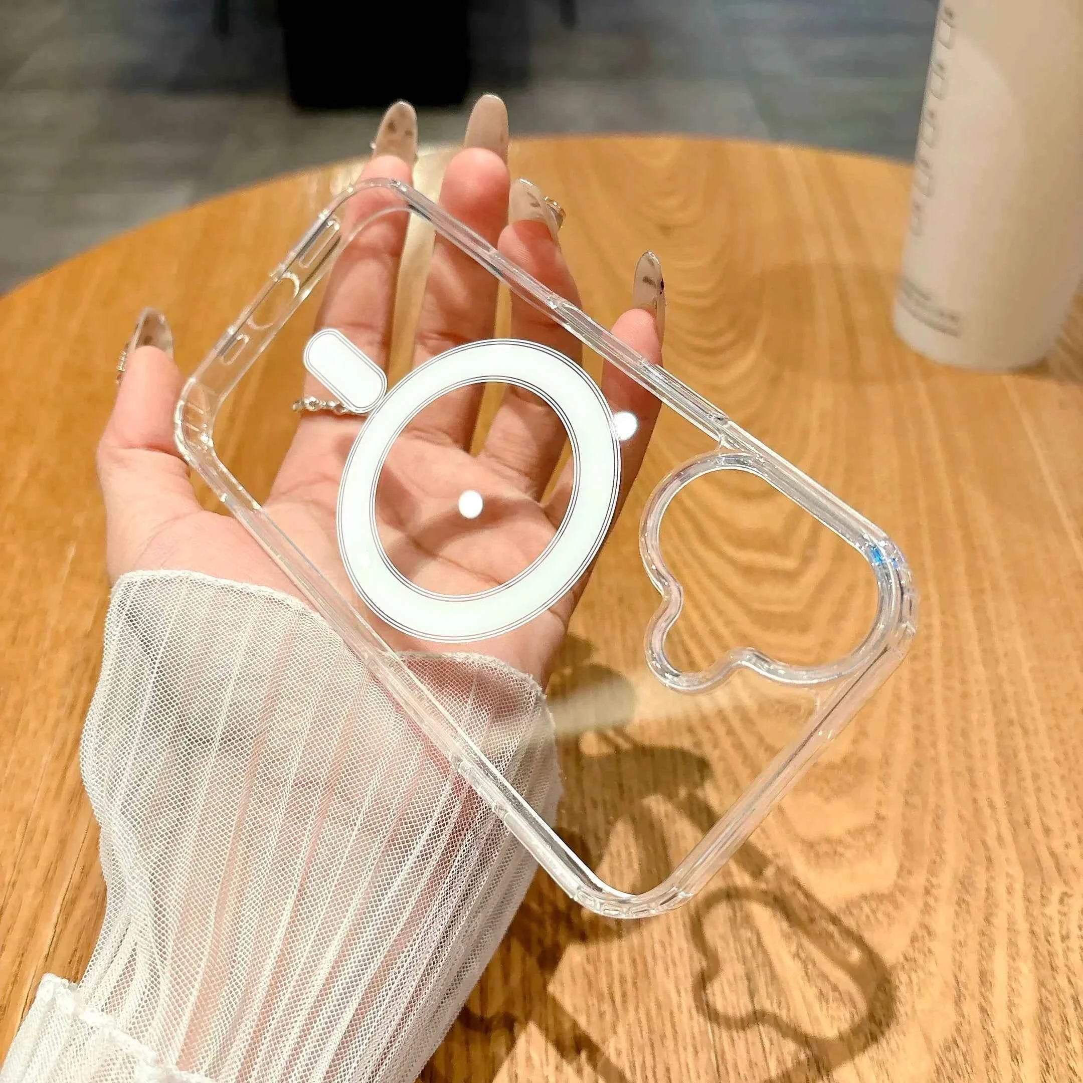 Upgrade Magnetic Case for New iPhone 17/16/15 Pro Max, Hard Acrylic Clear Cover with Magsafe Wireless Charging