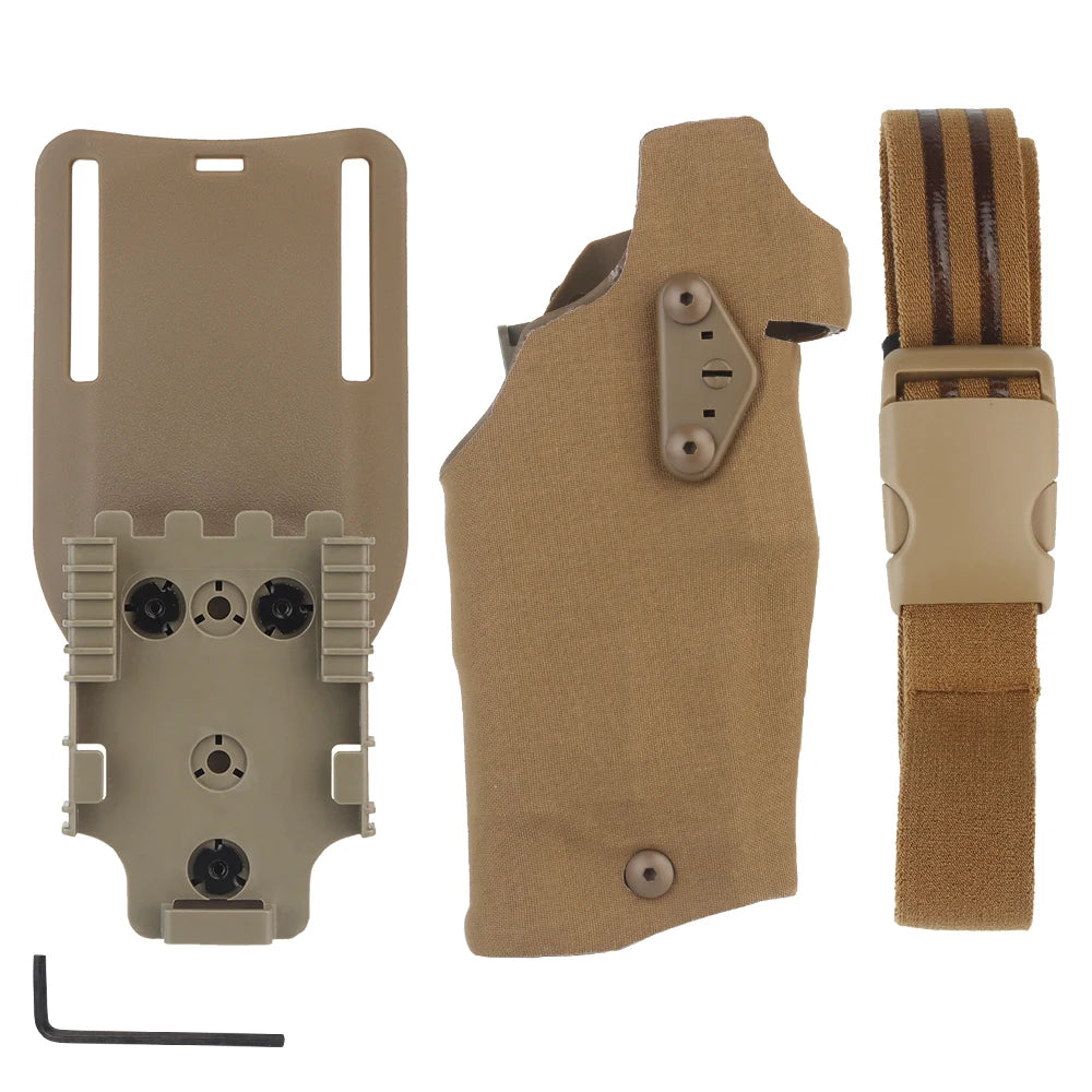 Tactical Gun Holster Glock17 Gen4 with X300 X300U Flashlight Quick Release Drop Leg Holsters Right Left Hand Pistol Gun Carry