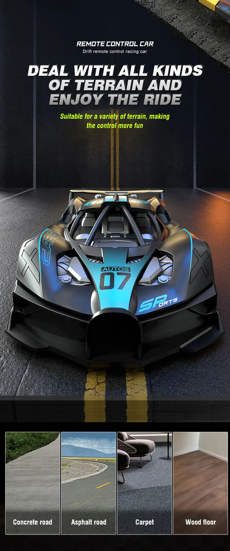 RC Car Toy Drift Racing Remote Control Car High Speed Off Road Racing Car Toys for Boys Christmas Indoor Outdoor Xmas Gifts
