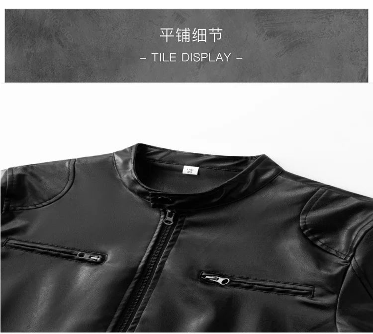 Men's Jackets Men Leather Jacket Motorcycle Coats Outwear Fashion Brand Male Pu Slim Fit Leather Jackets Mens Blazer Clothes