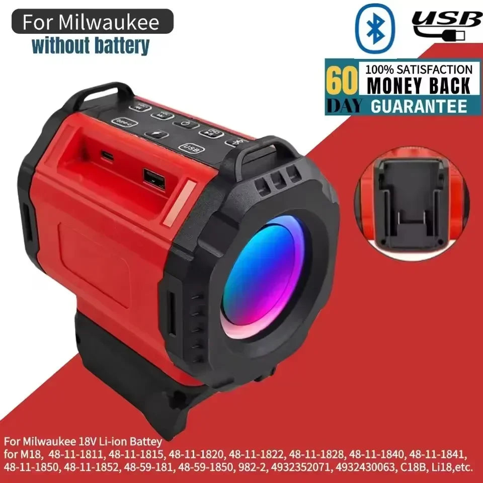 Makita Bluetooth Speaker For 18V 20V Battery USE USB Type-C Port Charge Player Loudspeaker Amplifier