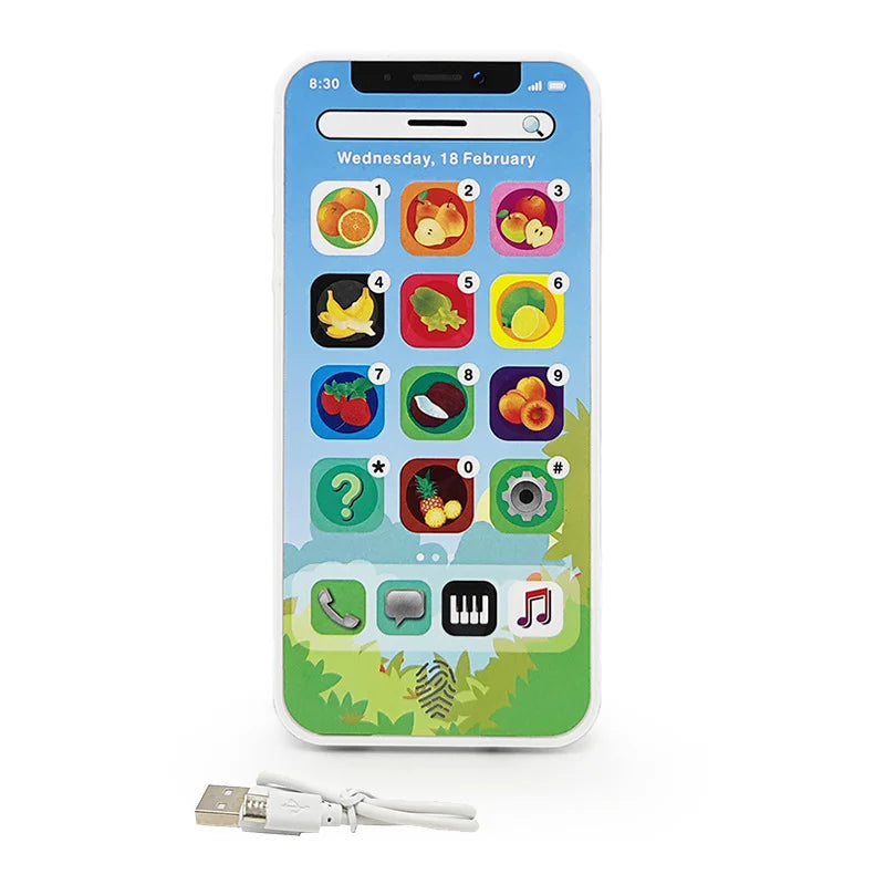 Kids Early Educational Mobile Phone Toy Children English Learning Music Cellphone with Light and Sound for Baby Infant Gift