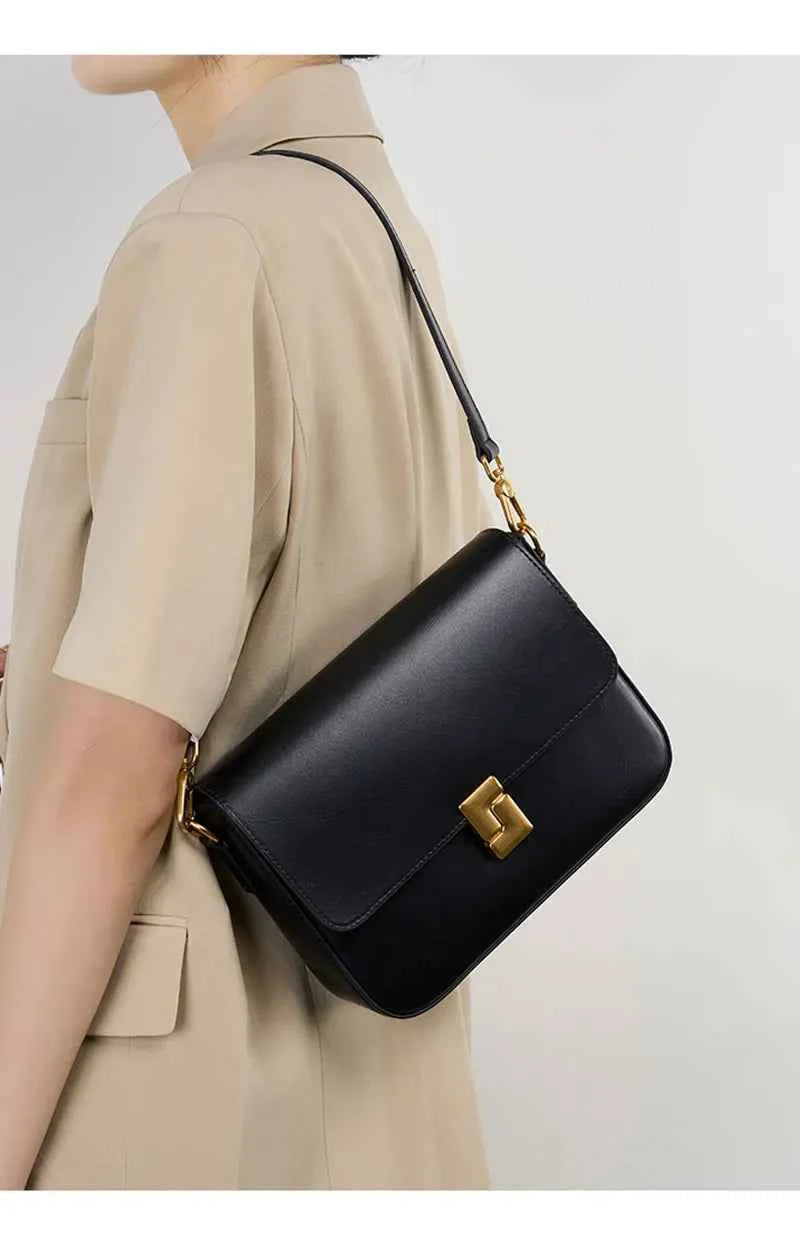 100% Genuine Leather Women's Shoulder Bag High Quality Luxury Designer Crossbody Bags Fashion Cowhide Female Handbags