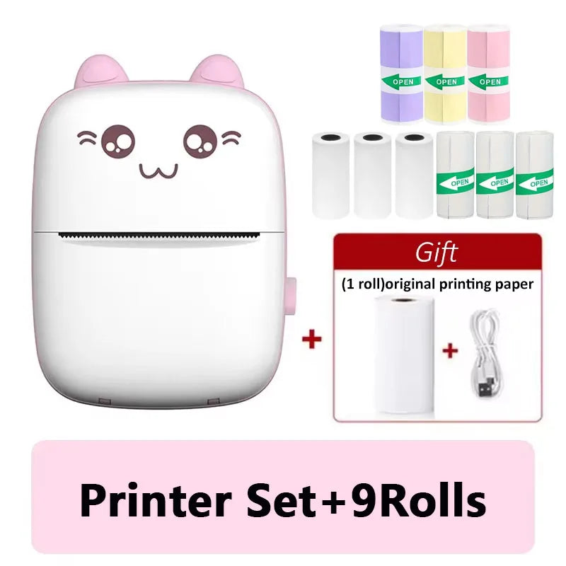 Mini Printer  Portable Thermal Printer HD Pocket Photo Printer With IOS & Android Wireless Photo Printing Tags For Gifts/Home