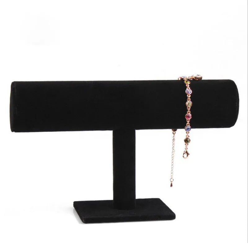 6 Colors Upright Velvet Bracelet Chain Watch Upright Display Rack Jewelry Organizer Hard Jewelry Display Stand Holder