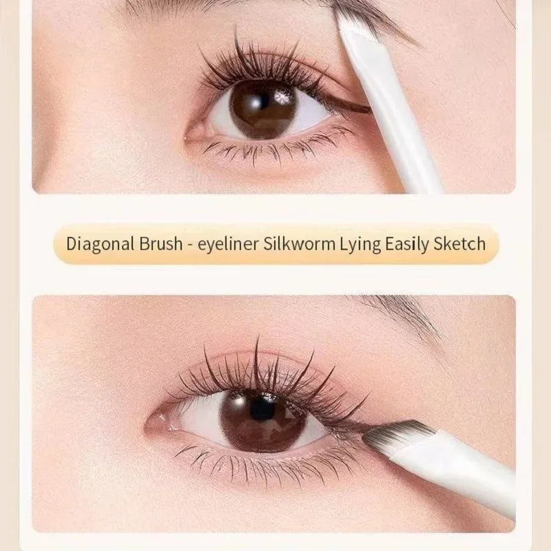5/8/10Pcs Natural Eye Makeup Brushes Set Detail Eyeshadow Brush Makeup Brush White Ultra Soft Eyeshadow Eyeliner Makeup Tool