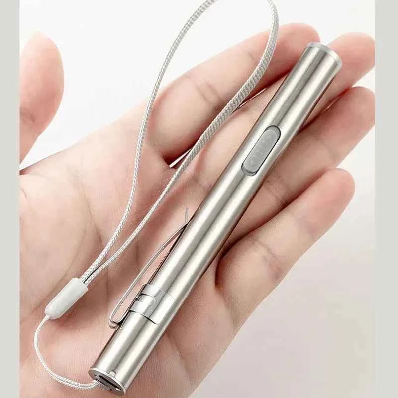 Mini Portable Medical Handheld LED Pen Light Flashlight USB Rechargeable Dental Nurse Flashlight, Rechargeable